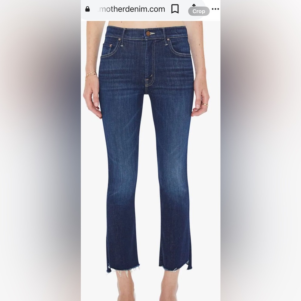 MOTHER Dark Blue Ankle Jeans